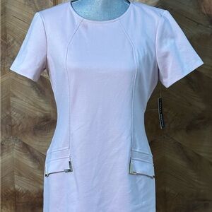 Donna Morgan Pale Pink Lined Knit Dress Size 8